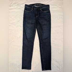 American Eagle Outfitters Deep Blue Skinny Jeggings Size 6 Regular